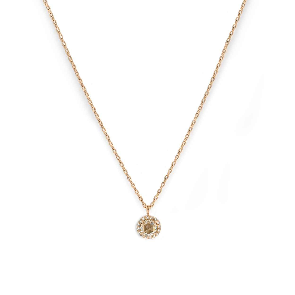 Rose-cut Yuvarlak Kolye