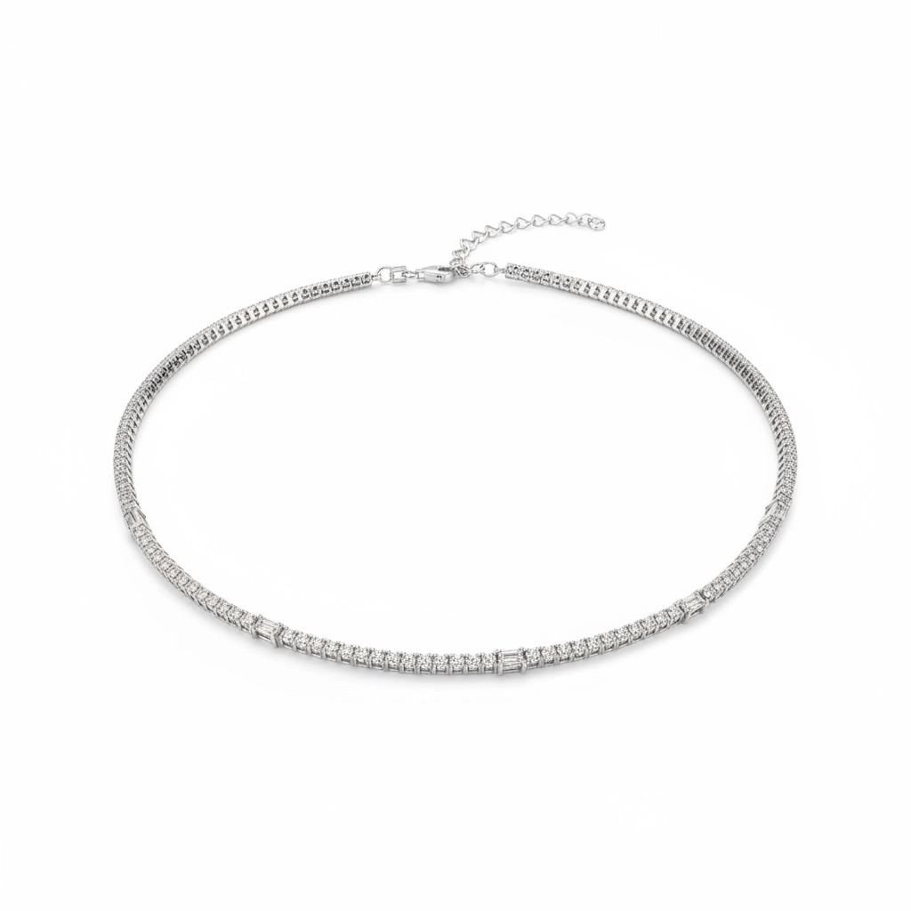 Baget / Yuvarlak Pırlantalı Choker