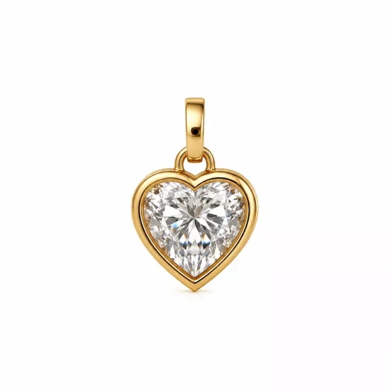 1.54 Ct Yeni Nesil Pırlanta Kalp Charm